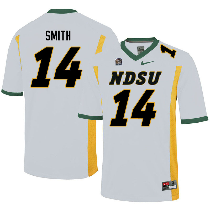 Men #14 Cam Smith North Dakota State Bison College Football Jerseys Sale-White